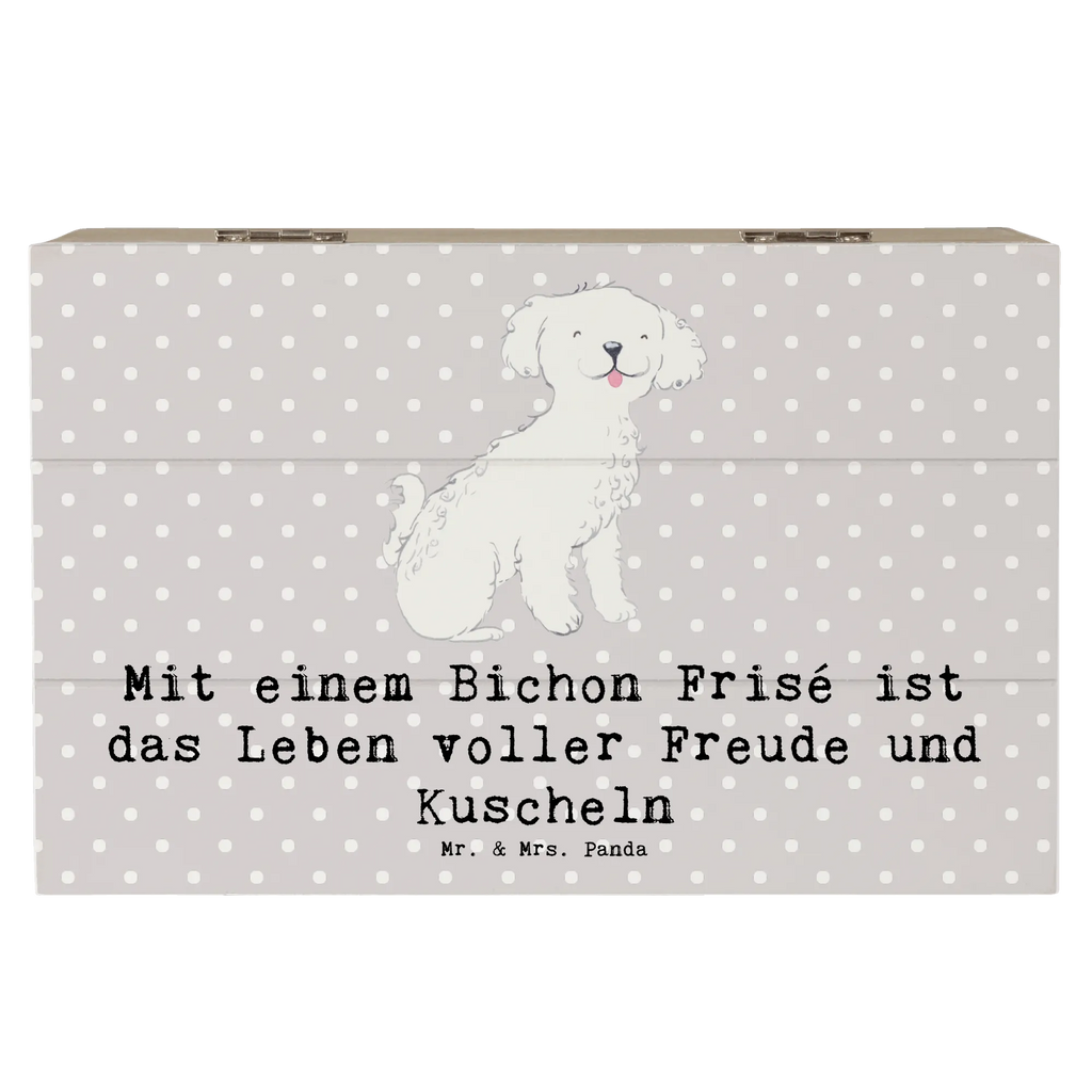 Holzkiste Bichon Frisé Freude Aufbewahrungsbox, Kiste, Truhe, Geschenkbox, XXL, Schatzkiste, Schatulle, Geschenkdose, Dekokiste, Holzkiste, Erinnerungsbox, Erinnerungskiste, Hund, Hunderasse, Rassehund, Hundebesitzer, Geschenk, Tierfreund, Schenken, Welpe