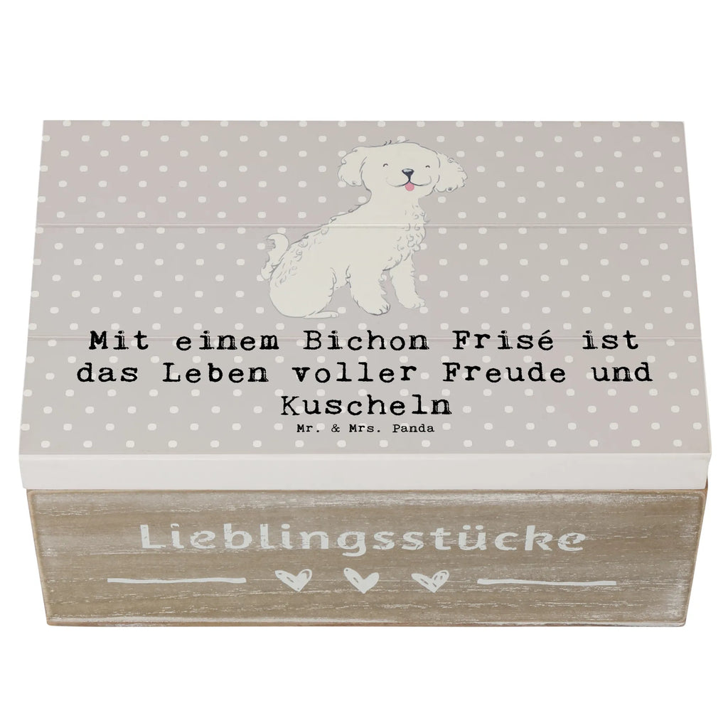 Holzkiste Bichon Frisé Freude Aufbewahrungsbox, Kiste, Truhe, Geschenkbox, XXL, Schatzkiste, Schatulle, Geschenkdose, Dekokiste, Holzkiste, Erinnerungsbox, Erinnerungskiste, Hund, Hunderasse, Rassehund, Hundebesitzer, Geschenk, Tierfreund, Schenken, Welpe