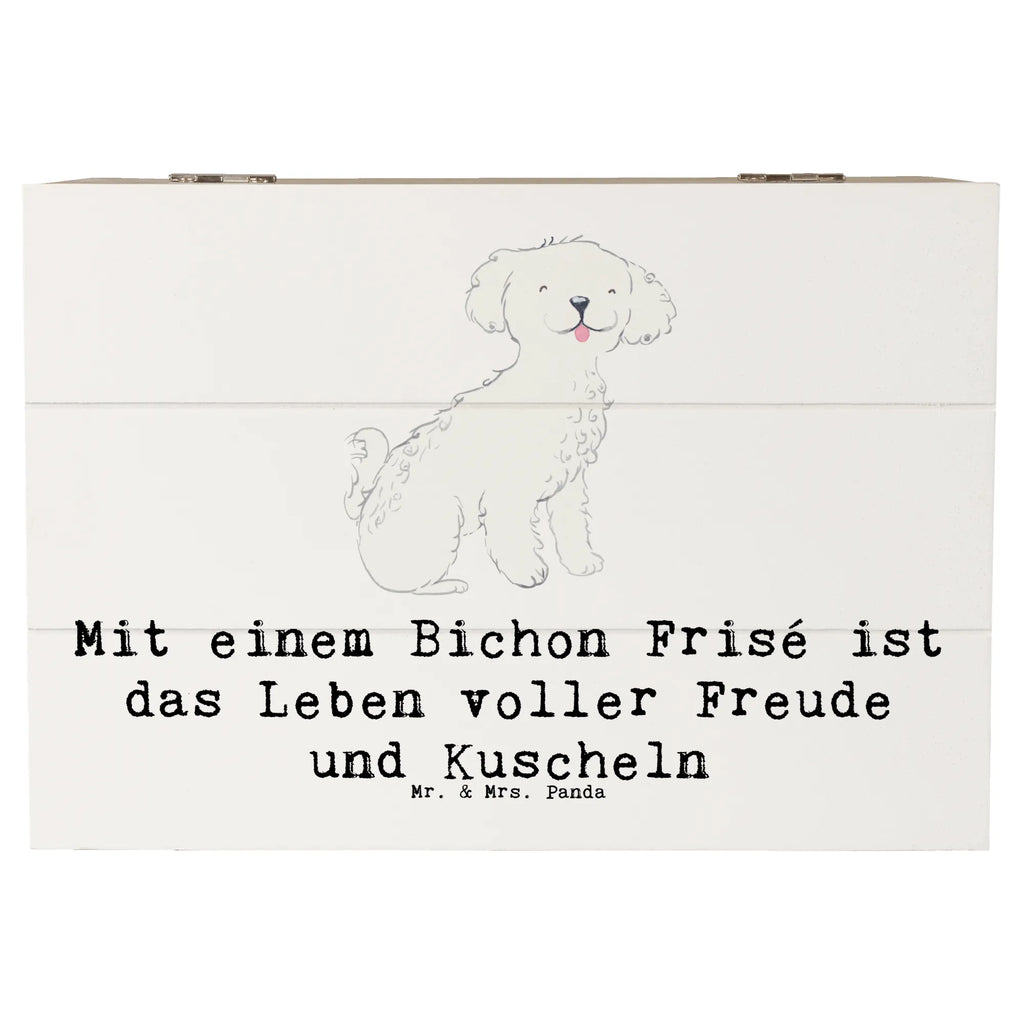 Holzkiste Bichon Frisé Freude Aufbewahrungsbox, Kiste, Truhe, Geschenkbox, XXL, Schatzkiste, Schatulle, Geschenkdose, Dekokiste, Holzkiste, Erinnerungsbox, Erinnerungskiste, Hund, Hunderasse, Rassehund, Hundebesitzer, Geschenk, Tierfreund, Schenken, Welpe