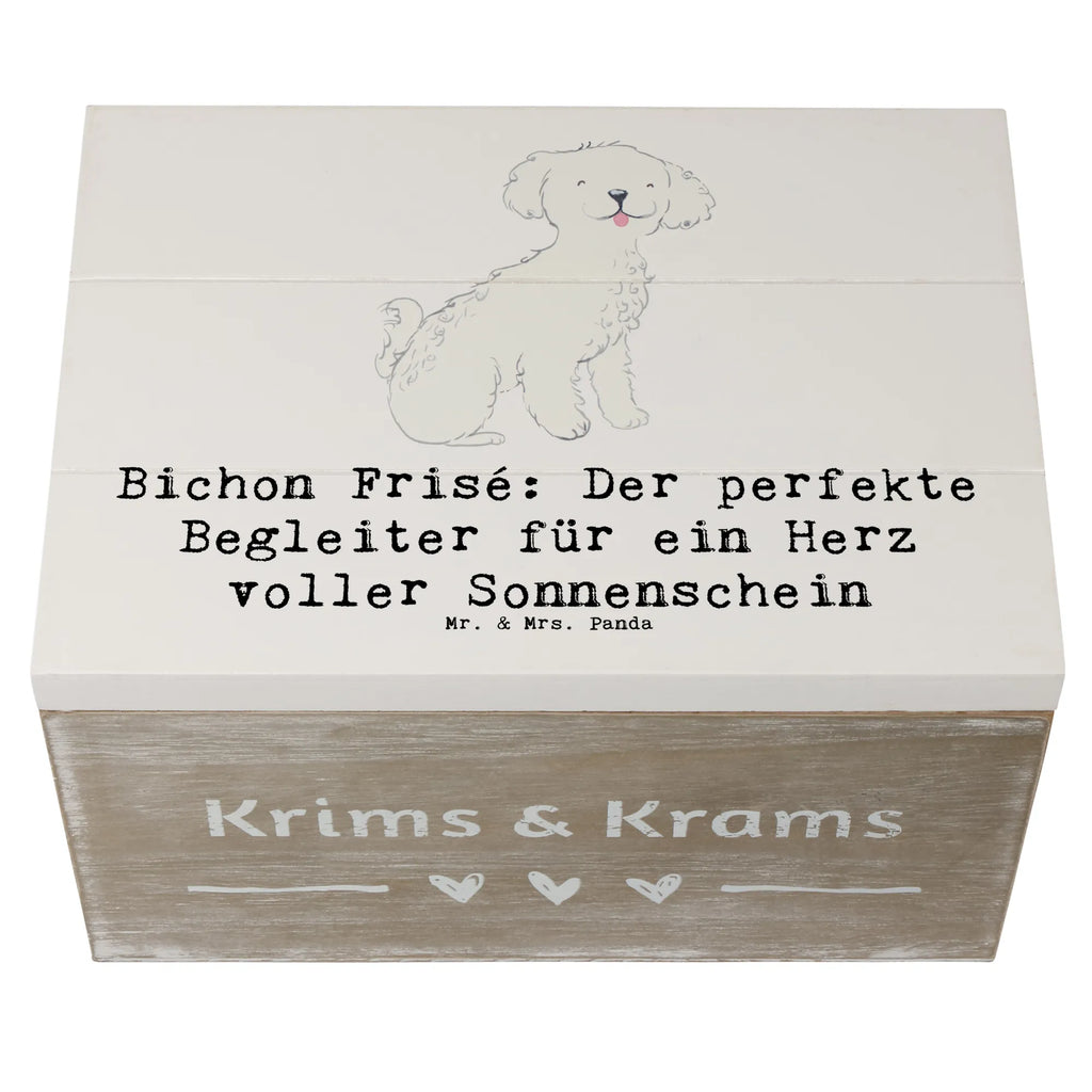 Holzkiste Bichon Frisé Freude Schatulle, Schatzkiste, Dekokiste, Kiste, Geschenkdose, Erinnerungsbox, XXL, Aufbewahrungsbox, Erinnerungskiste, Geschenkbox, Truhe, Holzkiste, Hund, Hunderasse, Rassehund, Hundebesitzer, Geschenk, Tierfreund, Schenken, Welpe