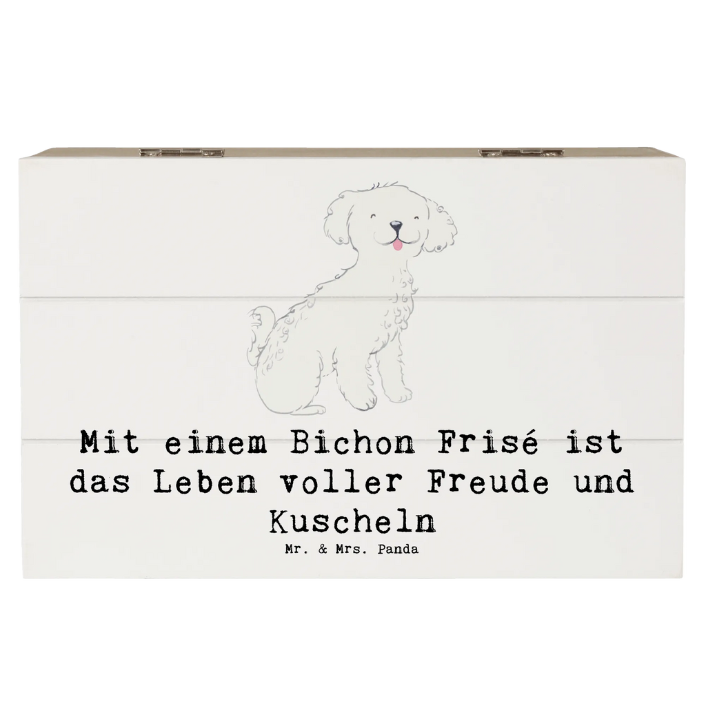 Holzkiste Bichon Frisé Freude Aufbewahrungsbox, Kiste, Truhe, Geschenkbox, XXL, Schatzkiste, Schatulle, Geschenkdose, Dekokiste, Holzkiste, Erinnerungsbox, Erinnerungskiste, Hund, Hunderasse, Rassehund, Hundebesitzer, Geschenk, Tierfreund, Schenken, Welpe