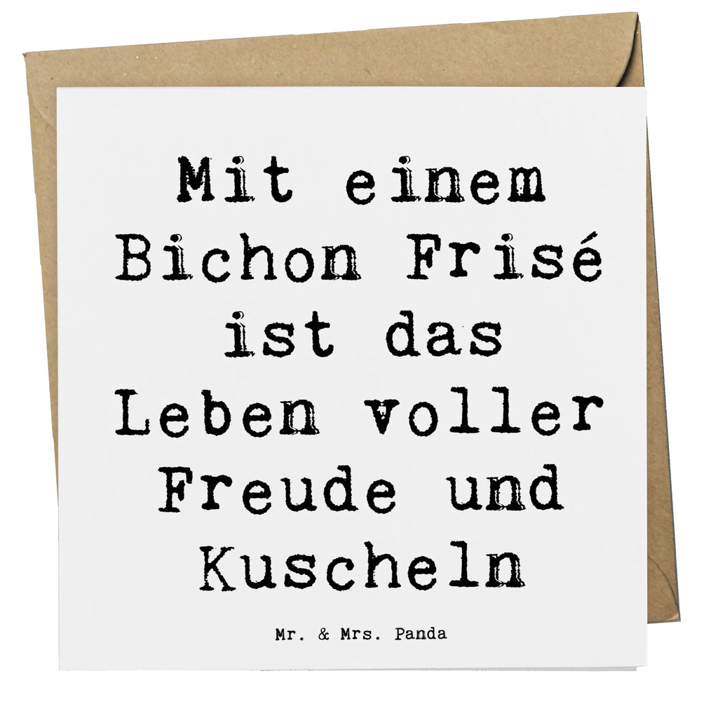 Deluxe Karte Spruch Bichon Frisé Freude Hochwertige Grußkarte, Klappkarte, Hochwertige Klappkarte, Karte, Einladungskarte, Glückwunschkarte, Geburtstagskarte, Hochzeitskarte, Grußkarte, Hund, Hunderasse, Rassehund, Hundebesitzer, Geschenk, Tierfreund, Schenken, Welpe