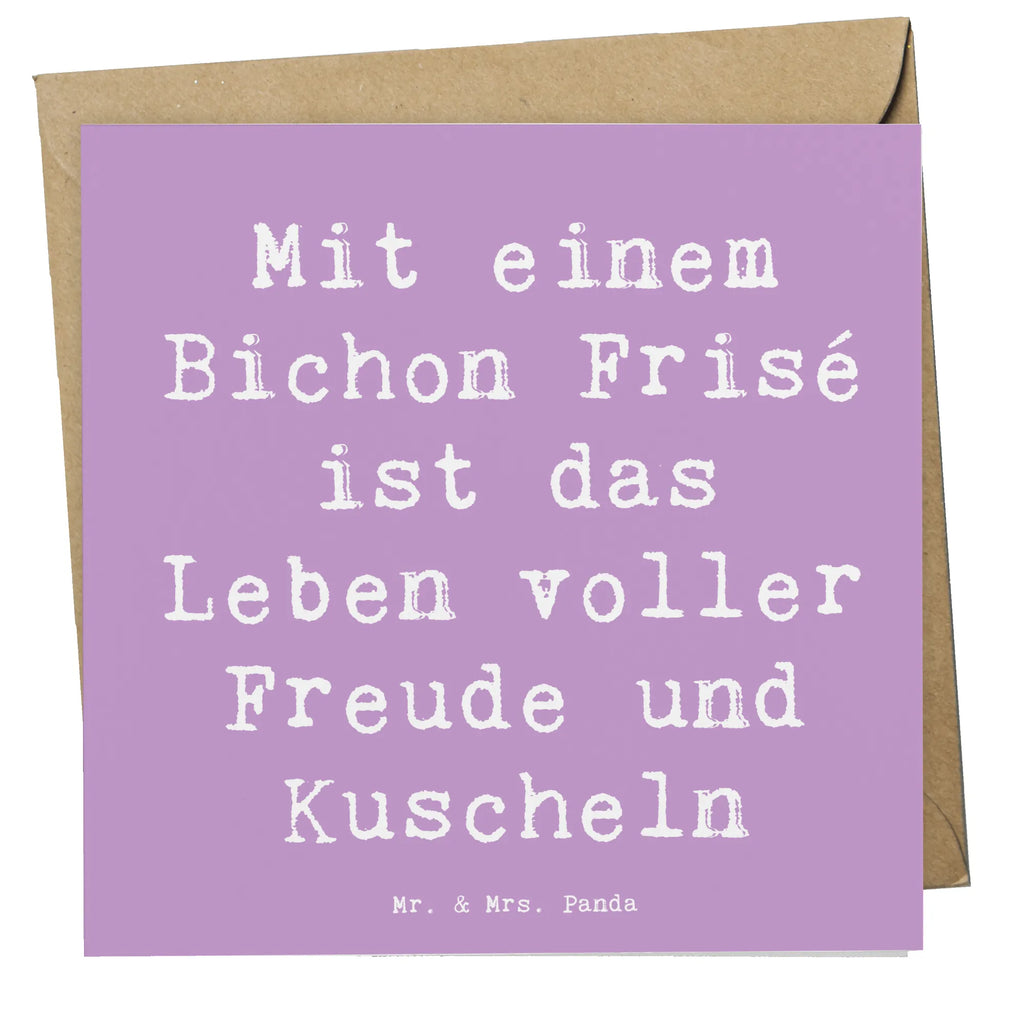 Deluxe Karte Spruch Bichon Frisé Freude Hochwertige Grußkarte, Klappkarte, Hochwertige Klappkarte, Karte, Einladungskarte, Glückwunschkarte, Geburtstagskarte, Hochzeitskarte, Grußkarte, Hund, Hunderasse, Rassehund, Hundebesitzer, Geschenk, Tierfreund, Schenken, Welpe