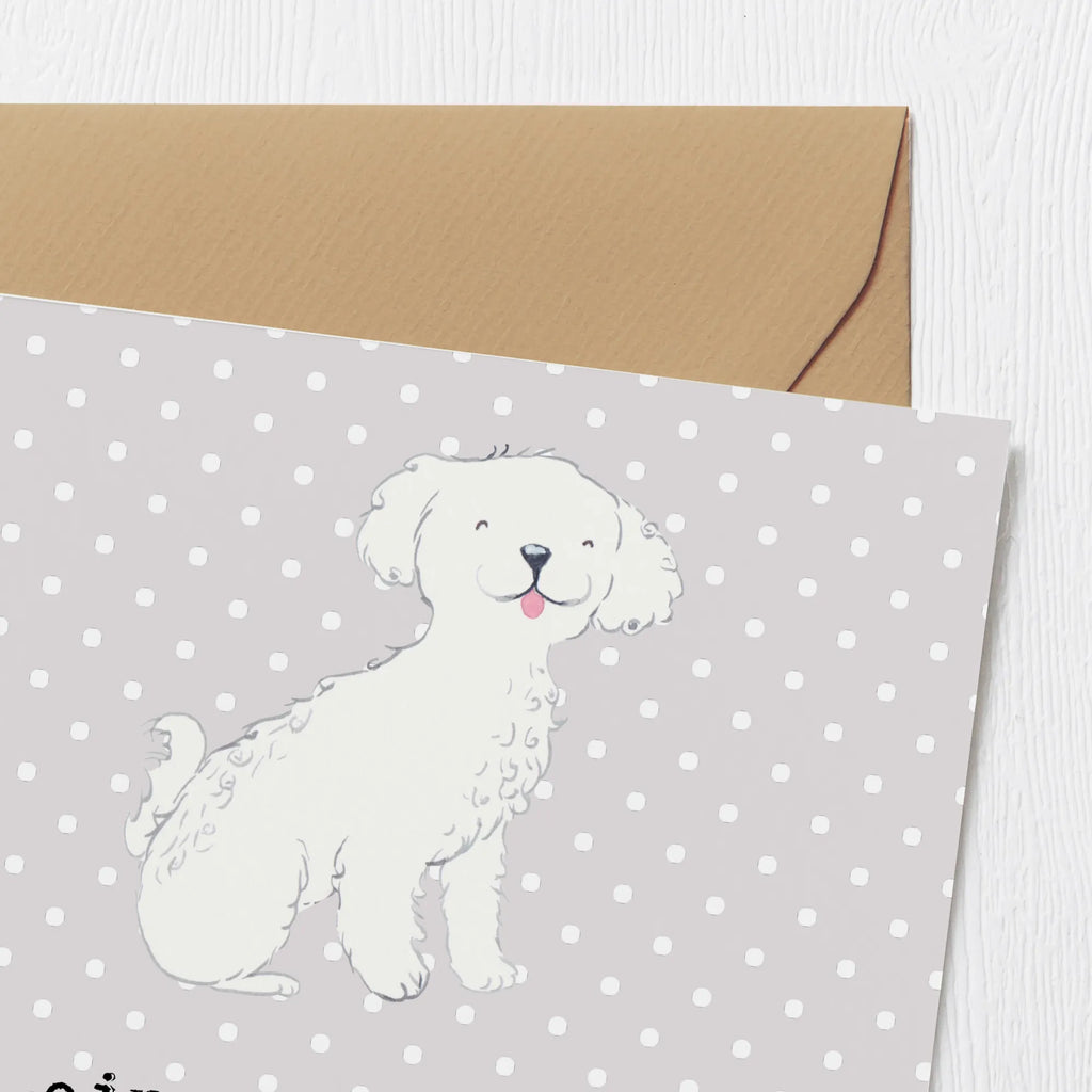 Deluxe Karte Bichon Frisé Freude Hochzeitskarte, Karte, Grußkarte, Hochwertige Grußkarte, Glückwunschkarte, Geburtstagskarte, Hochwertige Klappkarte, Einladungskarte, Klappkarte, Hund, Hunderasse, Rassehund, Hundebesitzer, Geschenk, Tierfreund, Schenken, Welpe