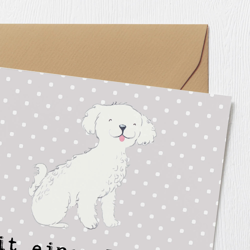 Deluxe Karte Mit einem Bichon Frisé wird jeder Tag zum Abenteuer. Grußkarte, Klappkarte, Hochwertige Grußkarte, Karte, Einladungskarte, Hochwertige Klappkarte, Glückwunschkarte, Hochzeitskarte, Geburtstagskarte, Hund, Hunderasse, Rassehund, Hundebesitzer, Geschenk, Tierfreund, Schenken, Welpe