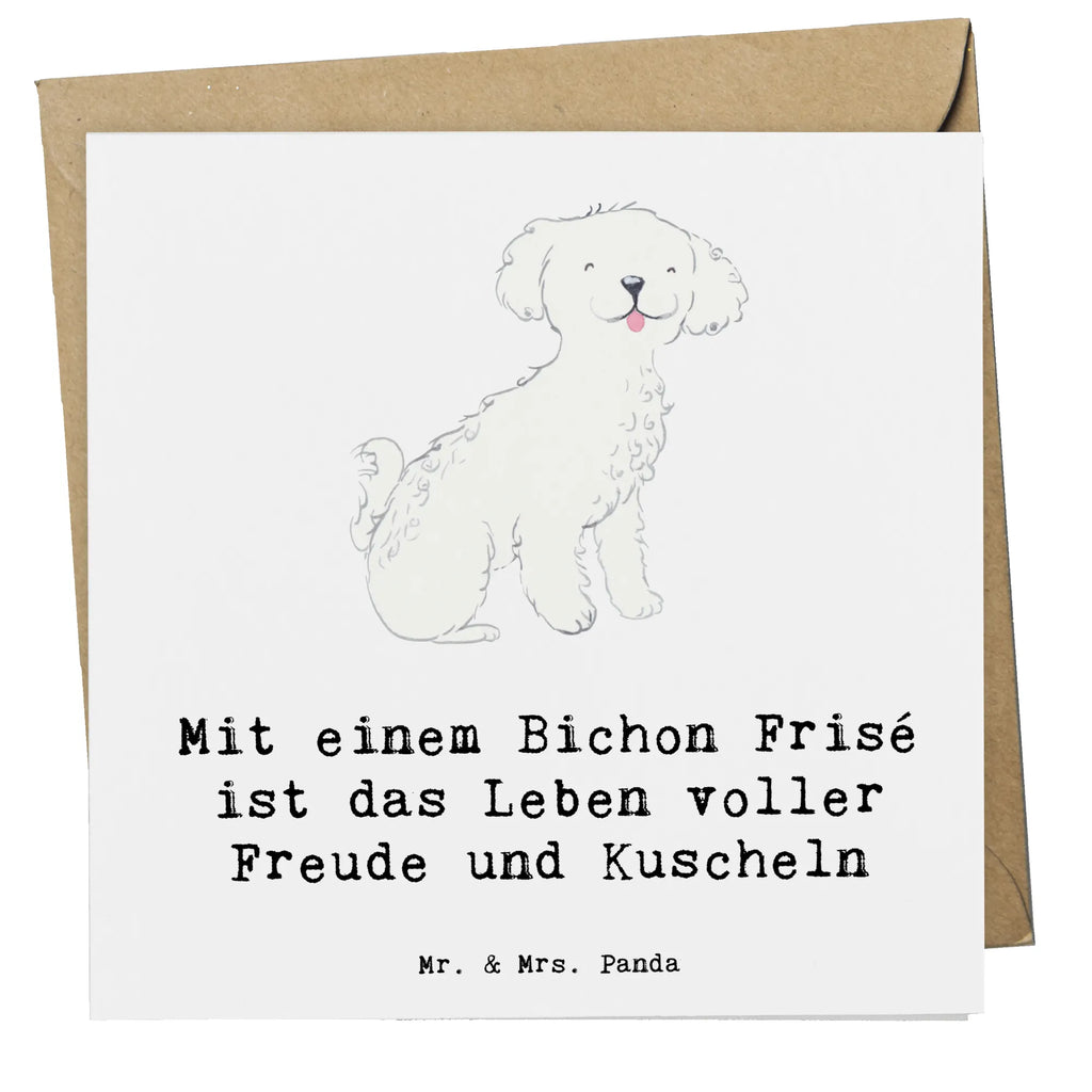 Deluxe Karte Bichon Frisé Freude Hochzeitskarte, Karte, Grußkarte, Hochwertige Grußkarte, Glückwunschkarte, Geburtstagskarte, Hochwertige Klappkarte, Einladungskarte, Klappkarte, Hund, Hunderasse, Rassehund, Hundebesitzer, Geschenk, Tierfreund, Schenken, Welpe