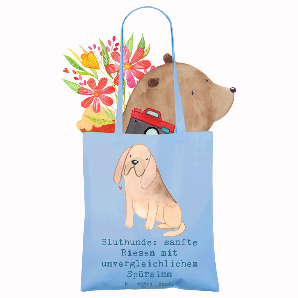Tote bag Bluthunde: sanfte Riesen mit unvergleichlichem Spürsinn Beuteltasche, Tasche, Strandtasche, Umhängetasche, Schultertasche, Badetasche, Jutetasche, Stofftasche, Einkaufstasche, Tragetasche, Stoffbeutel, Beutel, Einkaufstüte, Jutebeutel, Shopper, Laptoptasche, Hund, Hunderasse, Rassehund, Hundebesitzer, Geschenk, Tierfreund, Schenken, Welpe