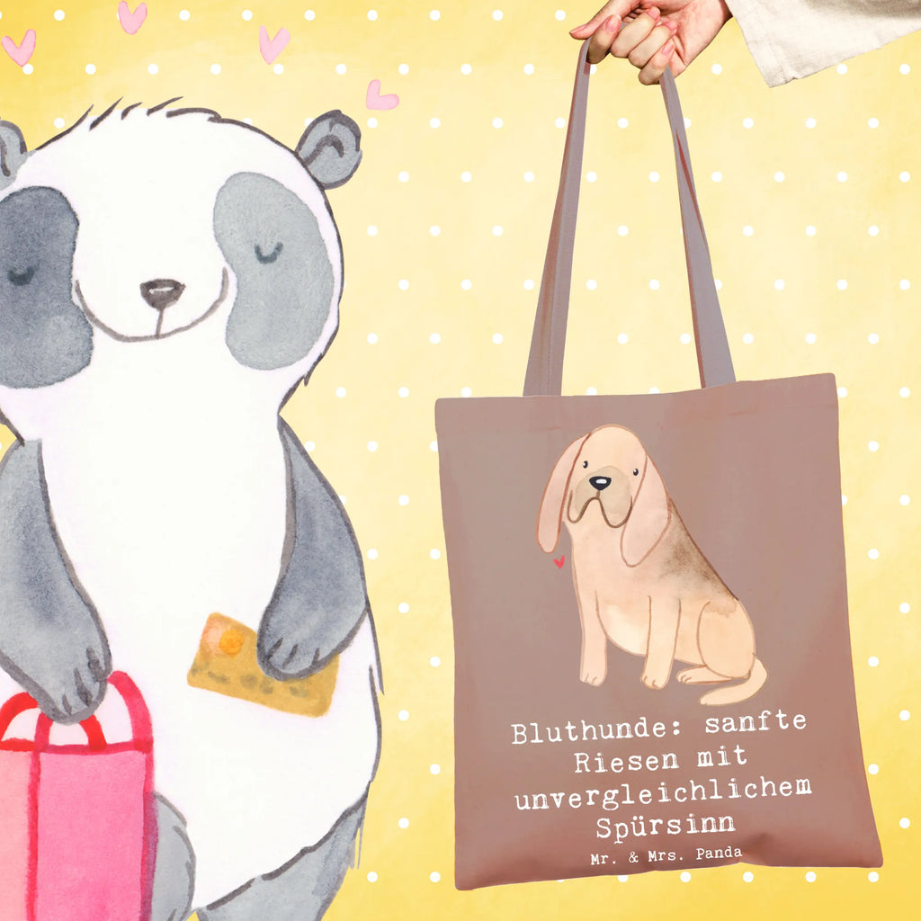 Tote bag Bluthunde: sanfte Riesen mit unvergleichlichem Spürsinn Beuteltasche, Tasche, Strandtasche, Umhängetasche, Schultertasche, Badetasche, Jutetasche, Stofftasche, Einkaufstasche, Tragetasche, Stoffbeutel, Beutel, Einkaufstüte, Jutebeutel, Shopper, Laptoptasche, Hund, Hunderasse, Rassehund, Hundebesitzer, Geschenk, Tierfreund, Schenken, Welpe