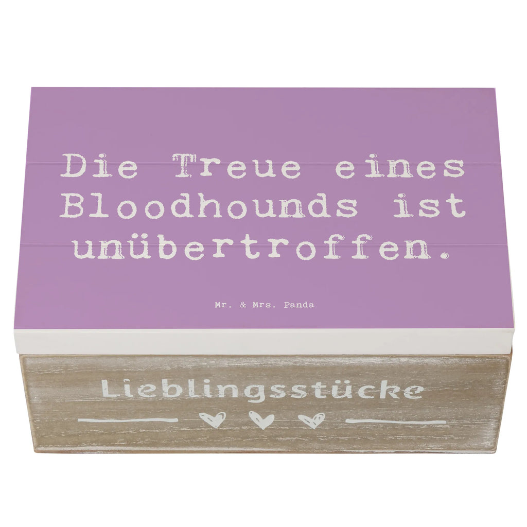 Wooden chest Saying Die Treue eines Bloodhounds ist unübertroffen. Schatulle, Geschenkbox, Schatzkiste, Erinnerungskiste, Kiste, XXL, Erinnerungsbox, Holzkiste, Dekokiste, Aufbewahrungsbox, Truhe, Geschenkdose, Hund, Hunderasse, Rassehund, Hundebesitzer, Geschenk, Tierfreund, Schenken, Welpe