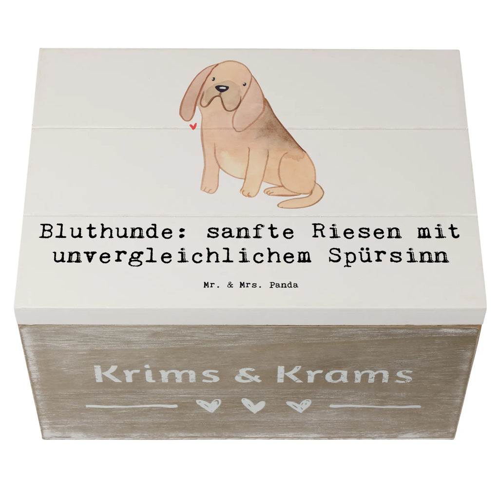 Wooden chest Bluthunde: sanfte Riesen mit unvergleichlichem Spürsinn Schatzkiste, Truhe, Dekokiste, Holzkiste, Erinnerungskiste, Aufbewahrungsbox, Geschenkdose, Kiste, Geschenkbox, XXL, Erinnerungsbox, Schatulle, Hund, Hunderasse, Rassehund, Hundebesitzer, Geschenk, Tierfreund, Schenken, Welpe