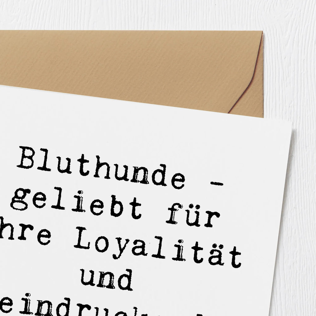 Deluxe Karte Spruch Loyaler Bluthund Karte, Klappkarte, Hochzeitskarte, Einladungskarte, Geburtstagskarte, Grußkarte, Hochwertige Klappkarte, Glückwunschkarte, Hochwertige Grußkarte, Hund, Hunderasse, Rassehund, Hundebesitzer, Geschenk, Tierfreund, Schenken, Welpe
