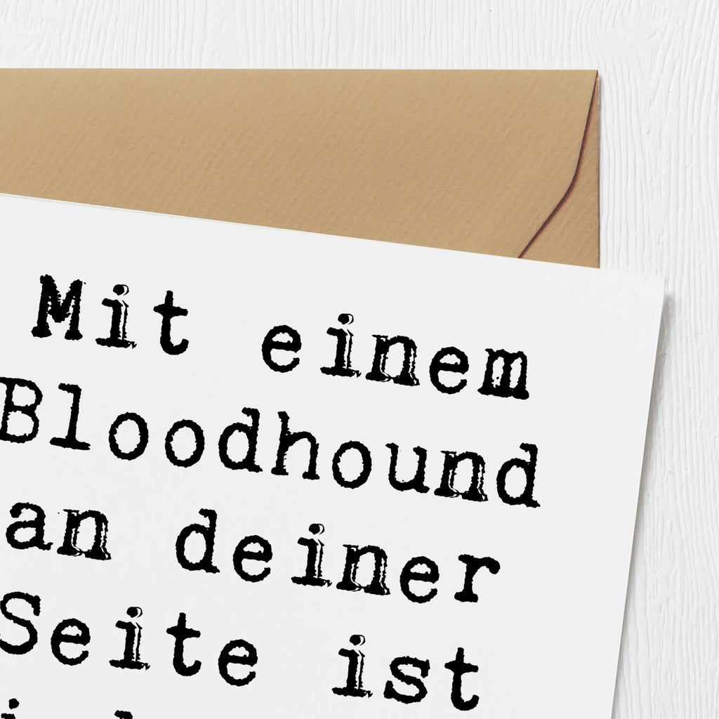 Deluxe Karte Spruch Bloodhound Spur Grußkarte, Geburtstagskarte, Klappkarte, Karte, Hochwertige Grußkarte, Glückwunschkarte, Hochzeitskarte, Hochwertige Klappkarte, Einladungskarte, Hund, Hunderasse, Rassehund, Hundebesitzer, Geschenk, Tierfreund, Schenken, Welpe