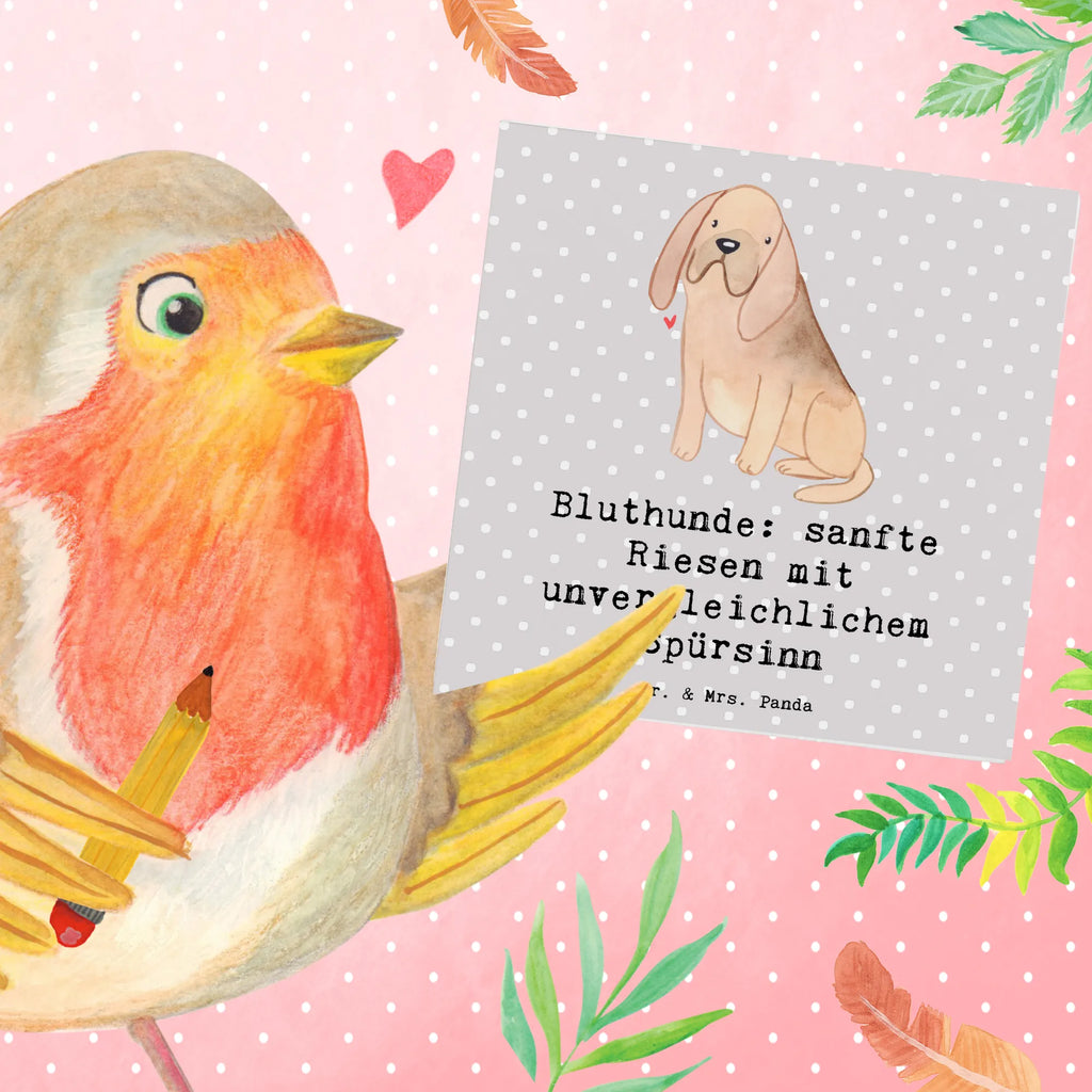 Deluxe Karte Bluthunde Einladungskarte, Karte, Glückwunschkarte, Geburtstagskarte, Grußkarte, Hochwertige Grußkarte, Hochzeitskarte, Klappkarte, Hochwertige Klappkarte, Hund, Hunderasse, Rassehund, Hundebesitzer, Geschenk, Tierfreund, Schenken, Welpe