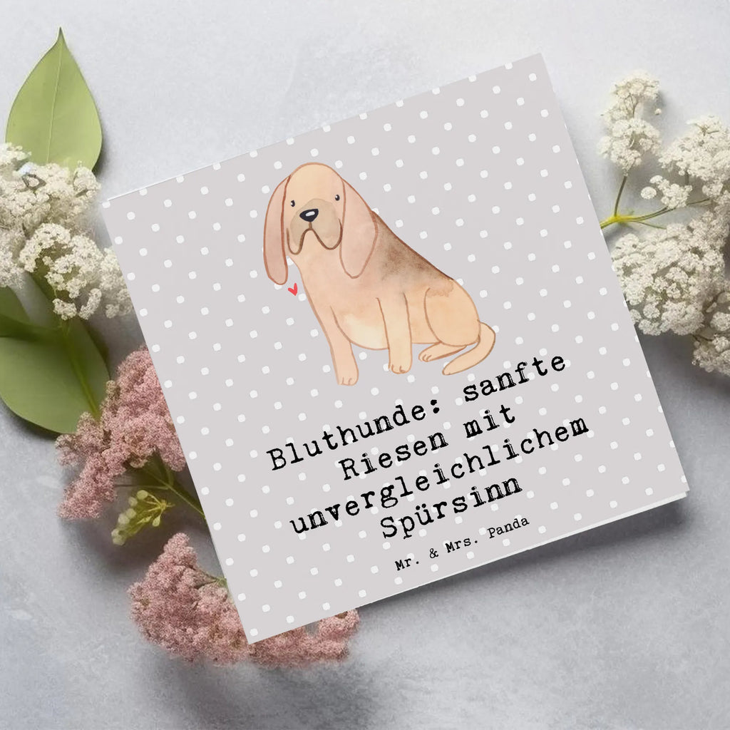 Deluxe Karte Bluthunde Einladungskarte, Karte, Glückwunschkarte, Geburtstagskarte, Grußkarte, Hochwertige Grußkarte, Hochzeitskarte, Klappkarte, Hochwertige Klappkarte, Hund, Hunderasse, Rassehund, Hundebesitzer, Geschenk, Tierfreund, Schenken, Welpe