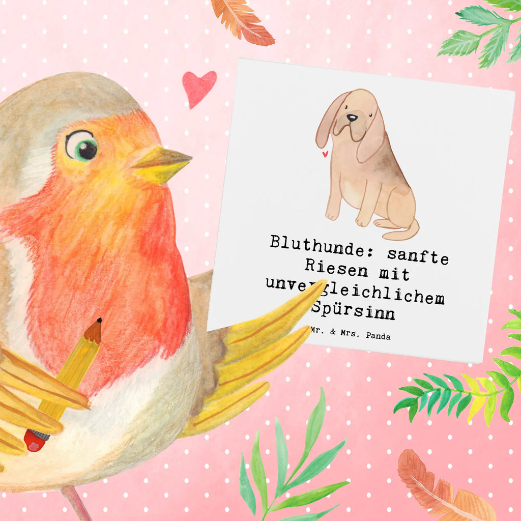 Deluxe Karte Bluthunde Einladungskarte, Karte, Glückwunschkarte, Geburtstagskarte, Grußkarte, Hochwertige Grußkarte, Hochzeitskarte, Klappkarte, Hochwertige Klappkarte, Hund, Hunderasse, Rassehund, Hundebesitzer, Geschenk, Tierfreund, Schenken, Welpe