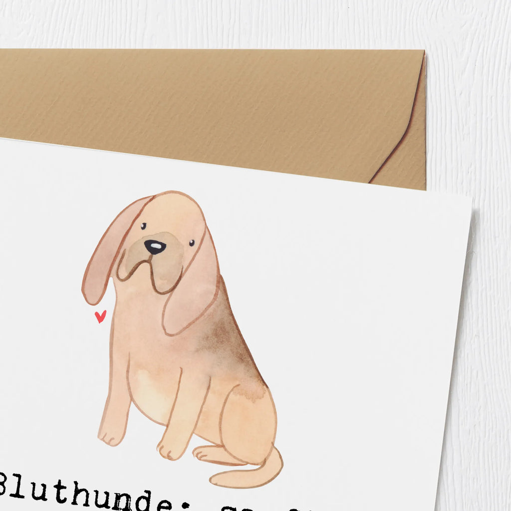 Deluxe Karte Bluthunde Einladungskarte, Karte, Glückwunschkarte, Geburtstagskarte, Grußkarte, Hochwertige Grußkarte, Hochzeitskarte, Klappkarte, Hochwertige Klappkarte, Hund, Hunderasse, Rassehund, Hundebesitzer, Geschenk, Tierfreund, Schenken, Welpe