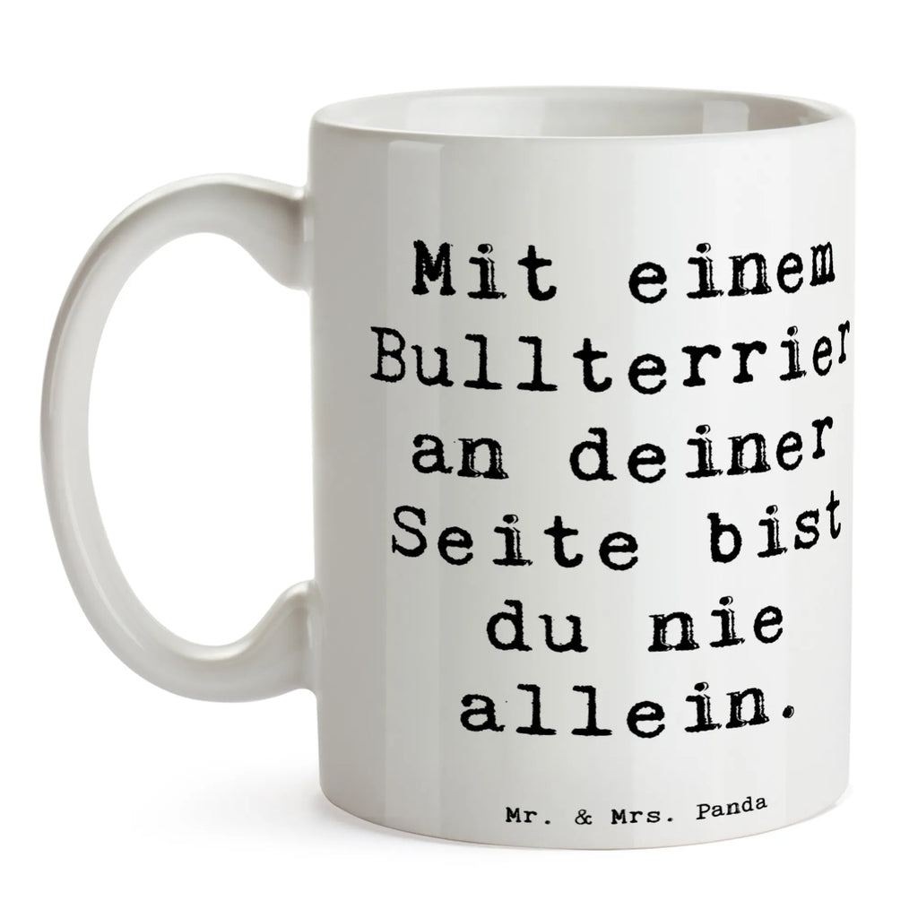 Mug Saying Mit einem Bullterrier an deiner Seite bist du nie allein. Kaffeetasse, Becher, Mug, Keramiktasse, Pott, Designtasse, Sprüchetasse, Frühstücksbecher, Dekotasse, Tasse mit Motiv, statement tasse, Keramikbecher, kaffeetasse bedruckt, kaffeebecher bedruckt, Kakaotasse, Bürotasse, Motivtasse, milchkaffeetasse, design tasse, Trinktasse, tasse für büro, Teebecher, Bedruckte Tasse, Geschenktasse, Henkelbecher, schöne tasse, kaffeetasse keramik, Trinkbecher, kaffeebecher keramik, hochwertige tasse, Kaffeebecher, Tasse mit Spruch, Teepott, Tasse, Henkeltasse, Kaffeepott, tasse für kaffee, Teetasse, Frühstückstasse, Coffee Mug, heißgetränkebecher, haferl, Bürobecher, Geschenk, Tierfreund, Rassehund, Hunderasse, Schenken, Welpe, Hundebesitzer, Hund
