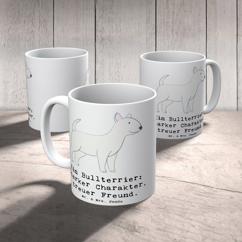 Mug Ein Bullterrier: Starker Charakter, treuer Freund. Keramiktasse, Tasse mit Zitaten, Teetasse, Porzellantasse, Kaffeetasse, Tasse mit Motiven, Tasse, Bürotasse, Geschenktasse, Hund, Hunderasse, Rassehund, Hundebesitzer, Geschenk, Tierfreund, Schenken, Welpe