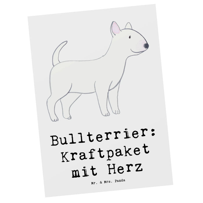 Postkarte Bullterrier Kraftpaket