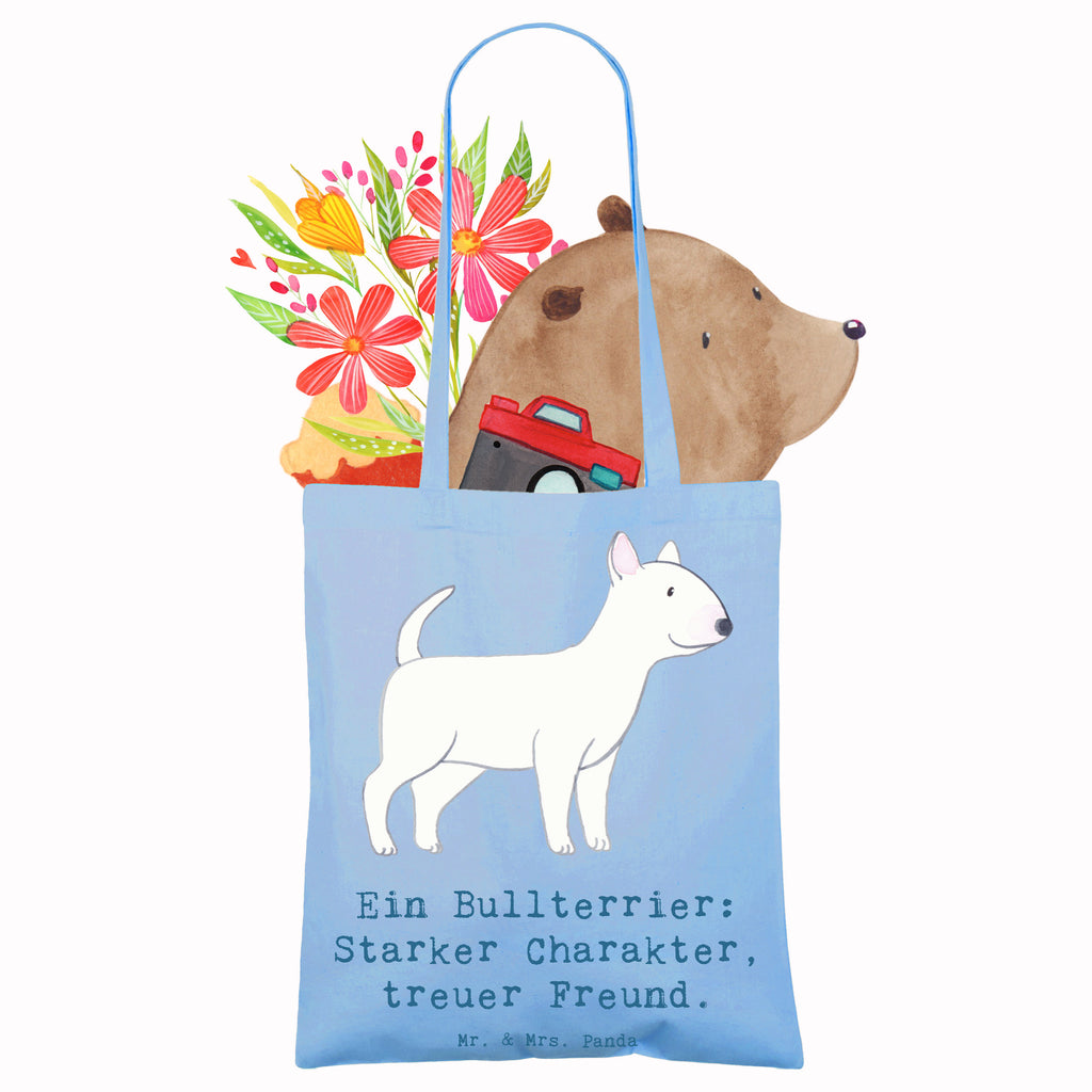 Tragetasche Bullterrier Freund Einkaufstasche, Einkaufstüte, Jutebeutel, Beuteltasche, Strandtasche, Laptoptasche, Stoffbeutel, Shopper, Jutetasche, Beutel, Umhängetasche, Badetasche, Stofftasche, Tasche, Schultertasche, Tragetasche, Hund, Hunderasse, Rassehund, Hundebesitzer, Geschenk, Tierfreund, Schenken, Welpe