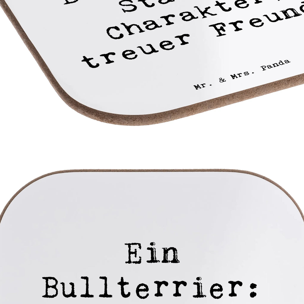 Square coaster Saying Ein Bullterrier: Starker Charakter, treuer Freund. Untersetzer, Glasuntersetzer, Untersetzer Gläser, Untersetzer Holz, Untersetzer aus Holz, Korkuntersetzer, Bierdeckel, Untersetzer Design, Untersetzer für Gläser, Tassen Untersetzer, Holzuntersetzer, Getränkeuntersetzer, Hund, Hunderasse, Rassehund, Hundebesitzer, Geschenk, Tierfreund, Schenken, Welpe