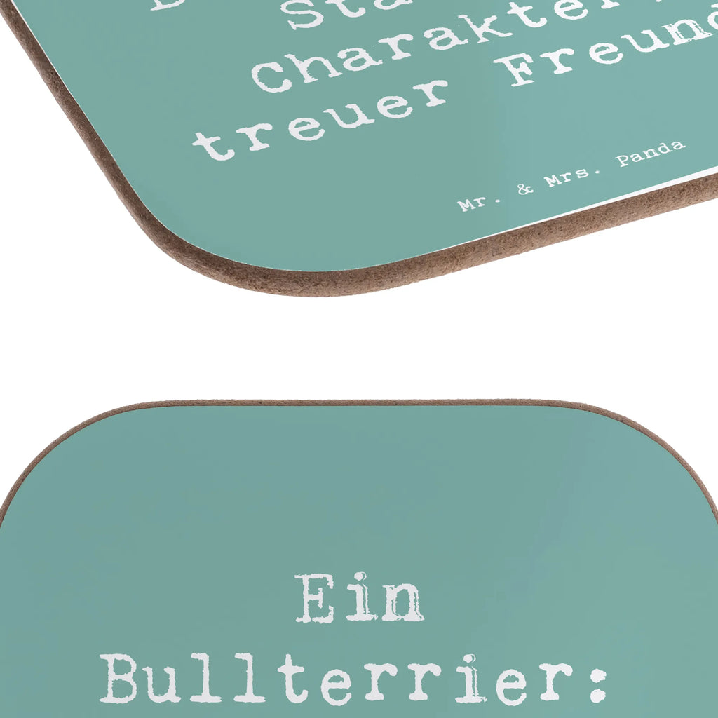 Square coaster Saying Ein Bullterrier: Starker Charakter, treuer Freund. Untersetzer, Glasuntersetzer, Untersetzer Gläser, Untersetzer Holz, Untersetzer aus Holz, Korkuntersetzer, Bierdeckel, Untersetzer Design, Untersetzer für Gläser, Tassen Untersetzer, Holzuntersetzer, Getränkeuntersetzer, Hund, Hunderasse, Rassehund, Hundebesitzer, Geschenk, Tierfreund, Schenken, Welpe