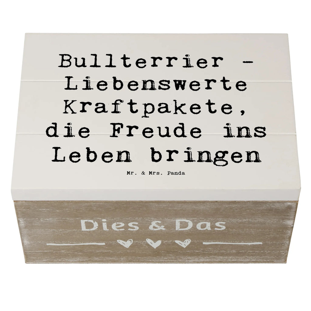 Holzkiste Spruch Bullterrier Kraftpaket Erinnerungsbox, Holzkiste, Truhe, Schatzkiste, Kiste, Aufbewahrungsbox, Erinnerungskiste, Geschenkdose, Schatulle, Geschenkbox, Dekokiste, XXL, Hund, Hunderasse, Rassehund, Hundebesitzer, Geschenk, Tierfreund, Schenken, Welpe