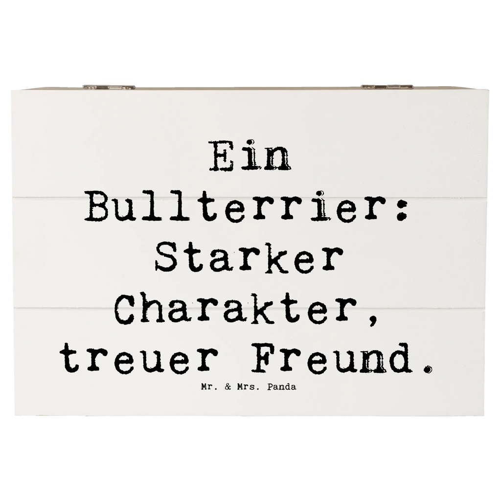 Wooden chest Saying Ein Bullterrier: Starker Charakter, treuer Freund. Aufbewahrungsbox, Dekokiste, Geschenkbox, Schatzkiste, Truhe, Erinnerungskiste, Schatulle, Kiste, Erinnerungsbox, XXL, Holzkiste, Geschenkdose, Hund, Hunderasse, Rassehund, Hundebesitzer, Geschenk, Tierfreund, Schenken, Welpe