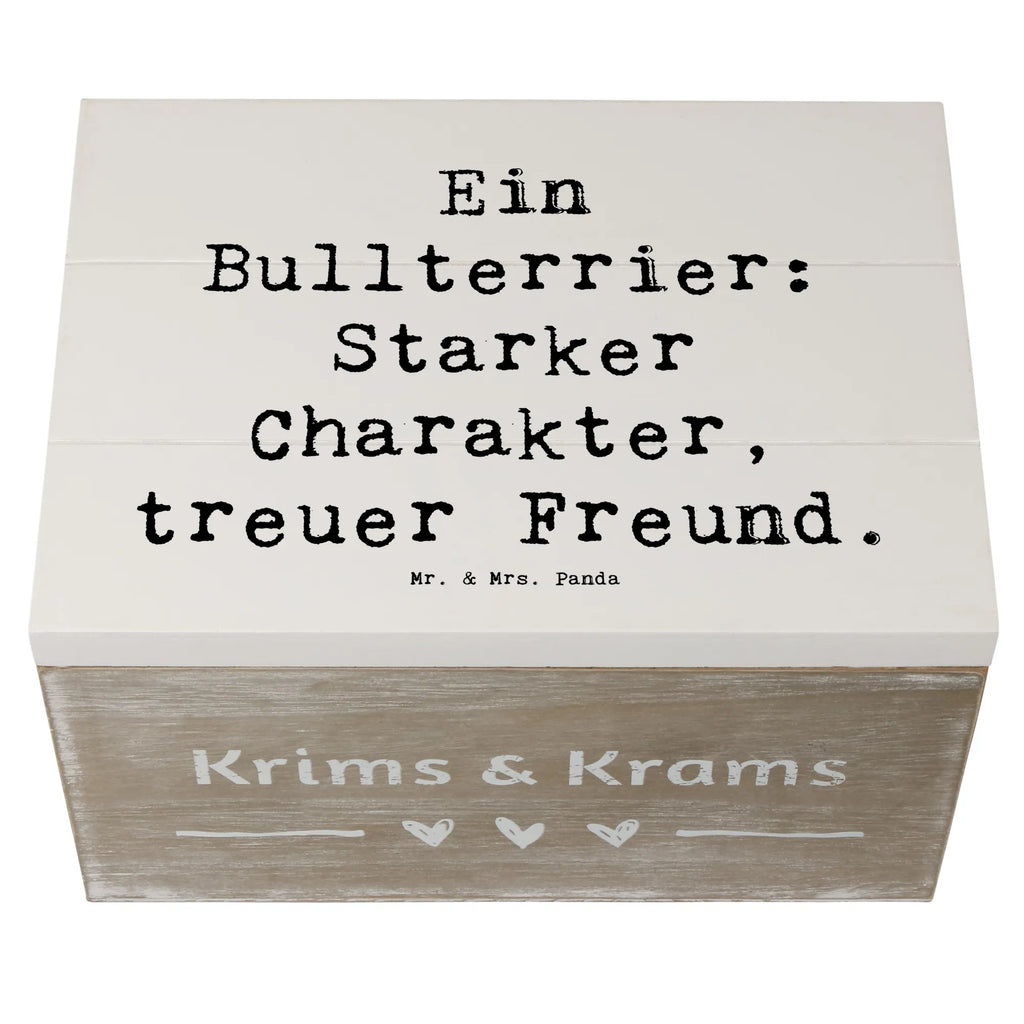 Wooden chest Saying Ein Bullterrier: Starker Charakter, treuer Freund. Aufbewahrungsbox, Dekokiste, Geschenkbox, Schatzkiste, Truhe, Erinnerungskiste, Schatulle, Kiste, Erinnerungsbox, XXL, Holzkiste, Geschenkdose, Hund, Hunderasse, Rassehund, Hundebesitzer, Geschenk, Tierfreund, Schenken, Welpe