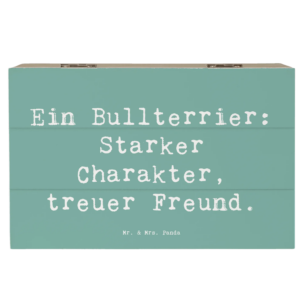 Wooden chest Saying Ein Bullterrier: Starker Charakter, treuer Freund. Aufbewahrungsbox, Dekokiste, Geschenkbox, Schatzkiste, Truhe, Erinnerungskiste, Schatulle, Kiste, Erinnerungsbox, XXL, Holzkiste, Geschenkdose, Hund, Hunderasse, Rassehund, Hundebesitzer, Geschenk, Tierfreund, Schenken, Welpe