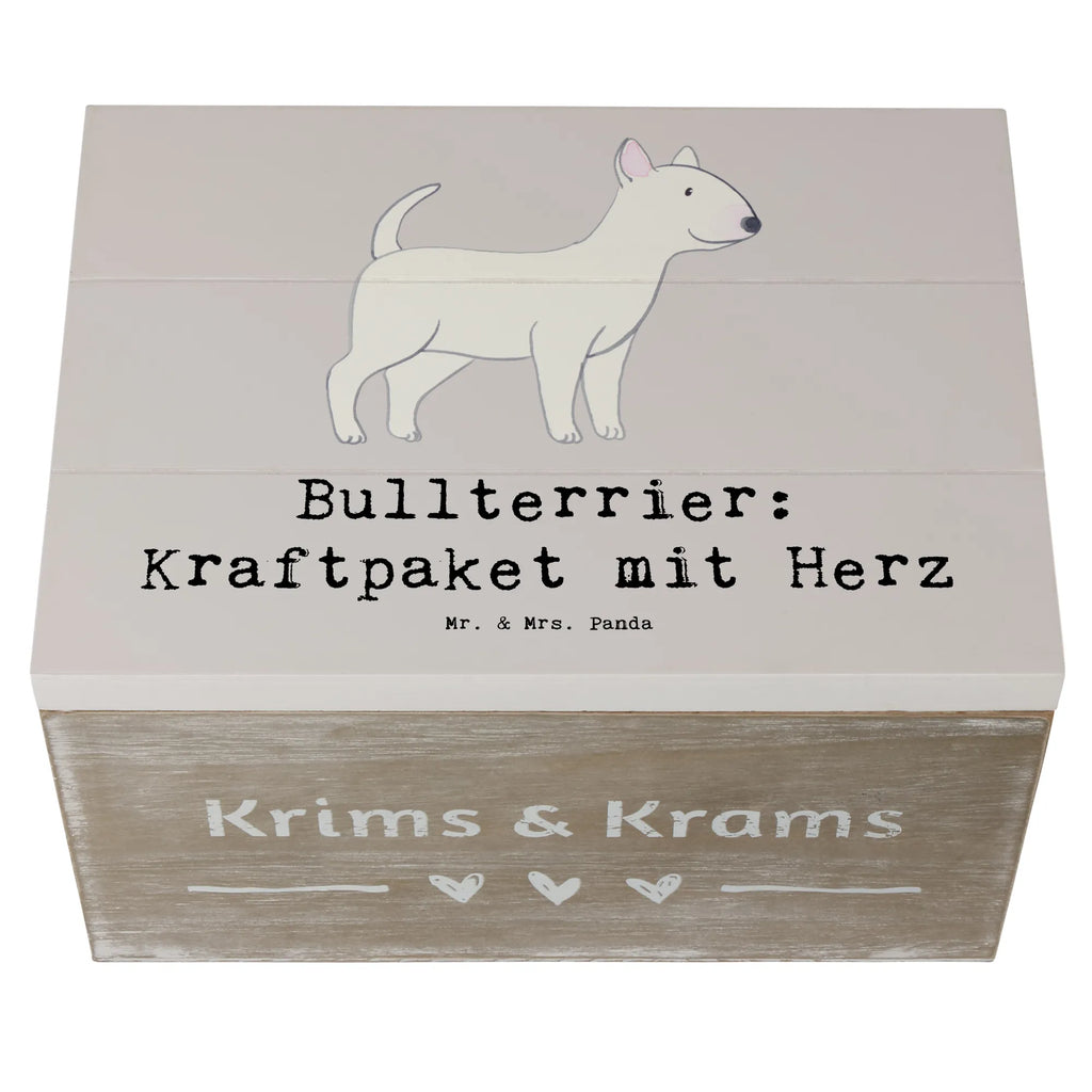Wooden chest Bullterrier: Kraftpaket mit Herz Dekokiste, Holzkiste, Erinnerungsbox, Geschenkdose, Geschenkbox, Aufbewahrungsbox, Erinnerungskiste, Schatzkiste, XXL, Kiste, Truhe, Schatulle, Hund, Hunderasse, Rassehund, Hundebesitzer, Geschenk, Tierfreund, Schenken, Welpe