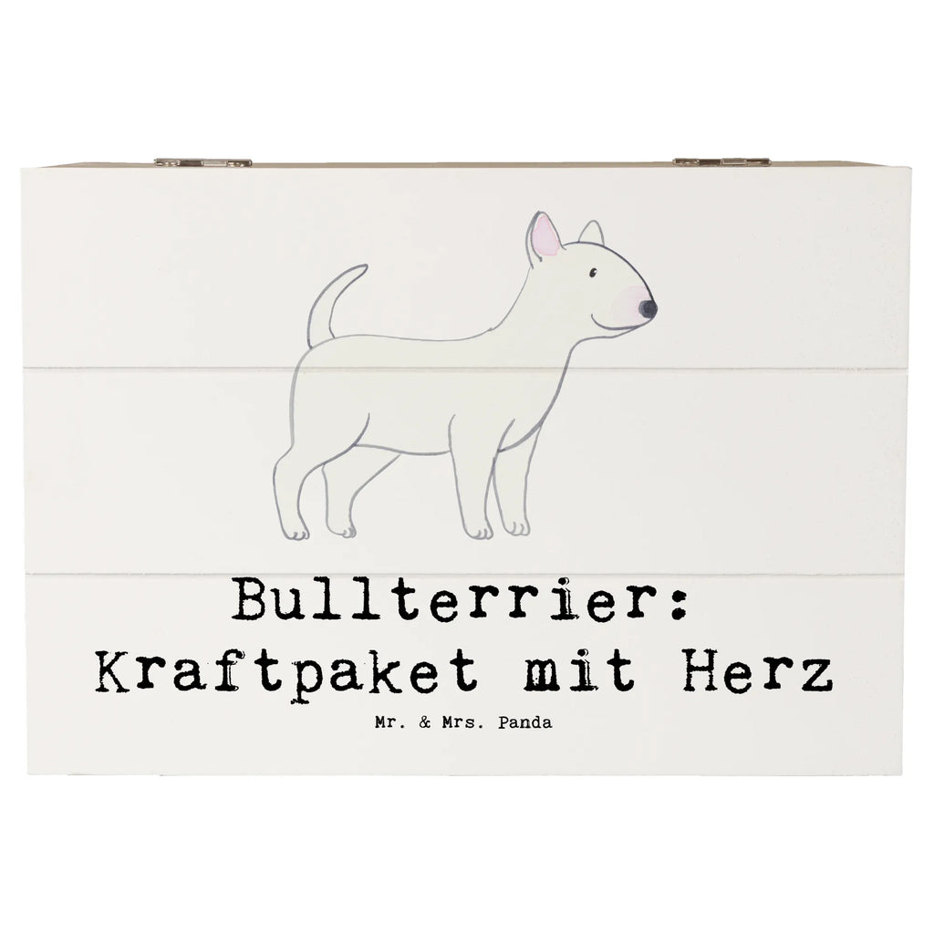 Wooden chest Bullterrier: Kraftpaket mit Herz Dekokiste, Holzkiste, Erinnerungsbox, Geschenkdose, Geschenkbox, Aufbewahrungsbox, Erinnerungskiste, Schatzkiste, XXL, Kiste, Truhe, Schatulle, Hund, Hunderasse, Rassehund, Hundebesitzer, Geschenk, Tierfreund, Schenken, Welpe