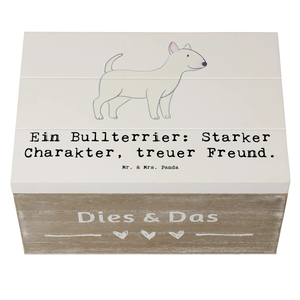 Wooden chest Ein Bullterrier: Starker Charakter, treuer Freund. Schatulle, Aufbewahrungsbox, Schatzkiste, Erinnerungsbox, Truhe, Erinnerungskiste, Dekokiste, Kiste, Holzkiste, Geschenkdose, Geschenkbox, XXL, Hund, Hunderasse, Rassehund, Hundebesitzer, Geschenk, Tierfreund, Schenken, Welpe