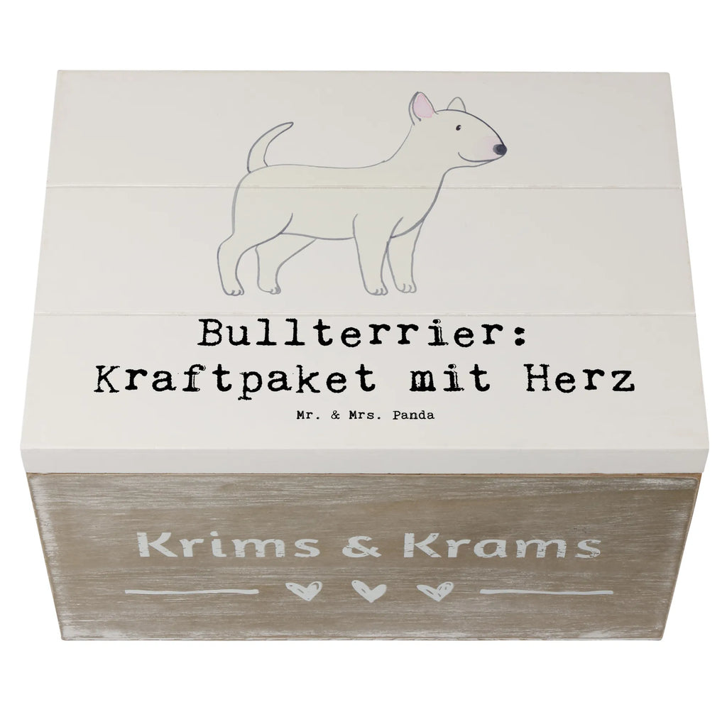 Wooden chest Bullterrier: Kraftpaket mit Herz Dekokiste, Holzkiste, Erinnerungsbox, Geschenkdose, Geschenkbox, Aufbewahrungsbox, Erinnerungskiste, Schatzkiste, XXL, Kiste, Truhe, Schatulle, Hund, Hunderasse, Rassehund, Hundebesitzer, Geschenk, Tierfreund, Schenken, Welpe