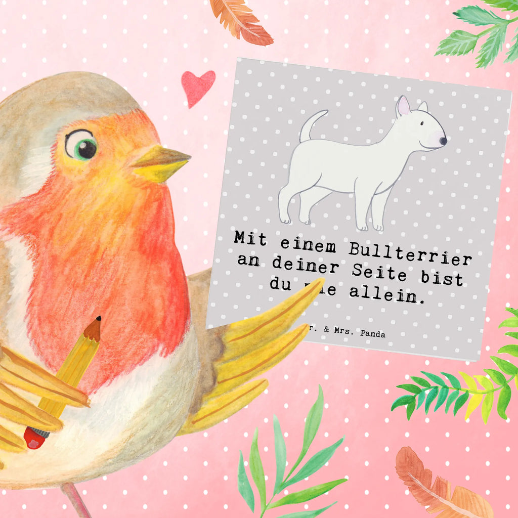 Deluxe Karte Bullterrier Begleiter Einladungskarte, Karte, Klappkarte, Geburtstagskarte, Glückwunschkarte, Hochzeitskarte, Grußkarte, Hochwertige Klappkarte, Hochwertige Grußkarte, Hund, Hunderasse, Rassehund, Hundebesitzer, Geschenk, Tierfreund, Schenken, Welpe