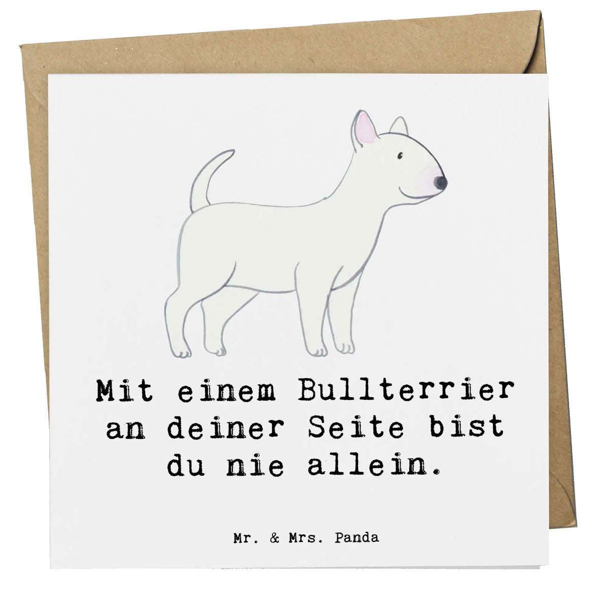 Deluxe Karte Bullterrier Begleiter faltkarte, doppelkarte, Grußkarte, Klappkarte, Glückwunschkarte, anlasskarte, Geschenk, Schenken, Hund, Hunderasse, Rassehund, Hundebesitzer, Tierfreund, Welpe