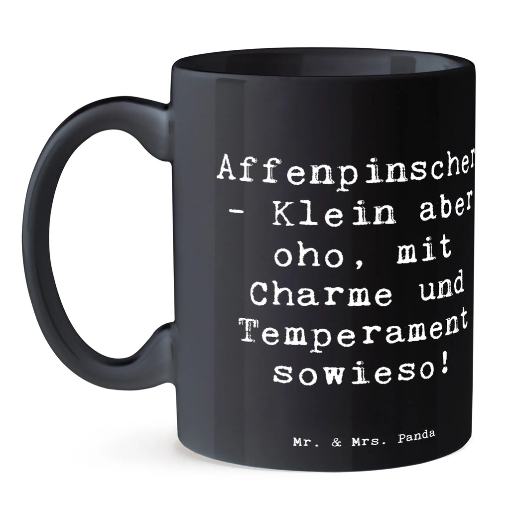 Mug Saying Affenpinscher - Klein aber oho, mit Charme und Temperament sowieso! Porzellantasse, Keramiktasse, Tasse mit Motiven, Teetasse, Geschenktasse, Bürotasse, Kaffeetasse, Tasse mit Zitaten, Tasse, Hund, Hunderasse, Rassehund, Hundebesitzer, Geschenk, Tierfreund, Schenken, Welpe