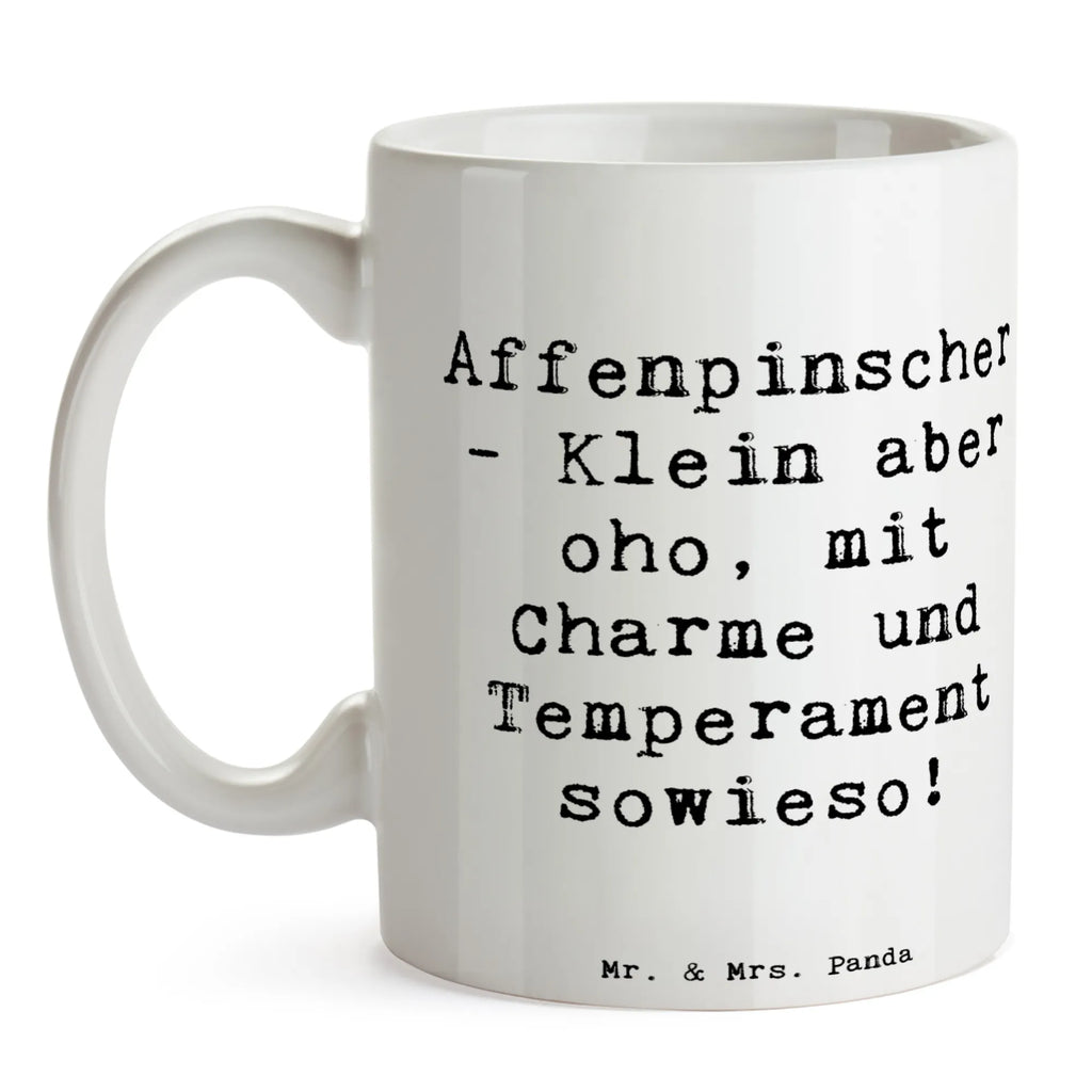 Mug Saying Affenpinscher - Klein aber oho, mit Charme und Temperament sowieso! Porzellantasse, Keramiktasse, Tasse mit Motiven, Teetasse, Geschenktasse, Bürotasse, Kaffeetasse, Tasse mit Zitaten, Tasse, Hund, Hunderasse, Rassehund, Hundebesitzer, Geschenk, Tierfreund, Schenken, Welpe