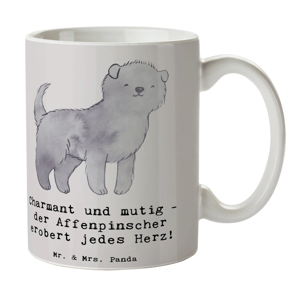 Mug Charmant und mutig - der Affenpinscher erobert jedes Herz! Kaffeetasse, Porzellantasse, Tasse mit Zitaten, Tasse mit Motiven, Tasse, Geschenktasse, Keramiktasse, Teetasse, Bürotasse, Hund, Hunderasse, Rassehund, Hundebesitzer, Geschenk, Tierfreund, Schenken, Welpe