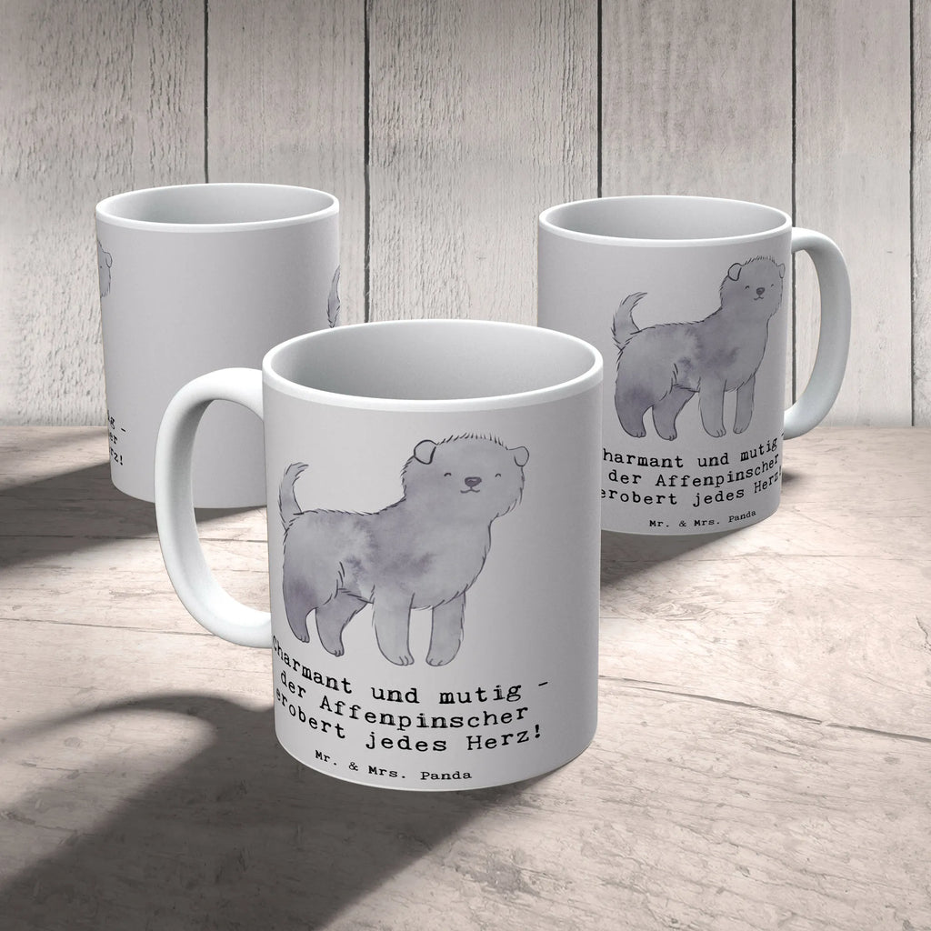 Mug Charmant und mutig - der Affenpinscher erobert jedes Herz! Kaffeetasse, Porzellantasse, Tasse mit Zitaten, Tasse mit Motiven, Tasse, Geschenktasse, Keramiktasse, Teetasse, Bürotasse, Hund, Hunderasse, Rassehund, Hundebesitzer, Geschenk, Tierfreund, Schenken, Welpe