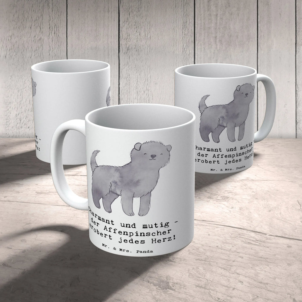 Mug Charmant und mutig - der Affenpinscher erobert jedes Herz! Kaffeetasse, Porzellantasse, Tasse mit Zitaten, Tasse mit Motiven, Tasse, Geschenktasse, Keramiktasse, Teetasse, Bürotasse, Hund, Hunderasse, Rassehund, Hundebesitzer, Geschenk, Tierfreund, Schenken, Welpe