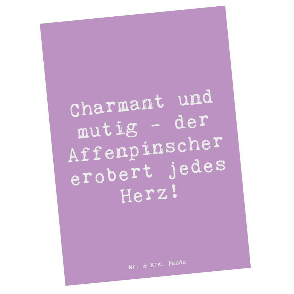 Postcard Saying Charmant und mutig - der Affenpinscher erobert jedes Herz! Postkarte, Ansichtskarte, Einladung Geburtstag, Einladungskarte, Geschenkkarte, Ansichtskarten, Grußkarte, Einladungskarten Geburtstag, Dankeskarte, Geburtstagskarte, Karte, Einladung, Hund, Hunderasse, Rassehund, Hundebesitzer, Geschenk, Tierfreund, Schenken, Welpe