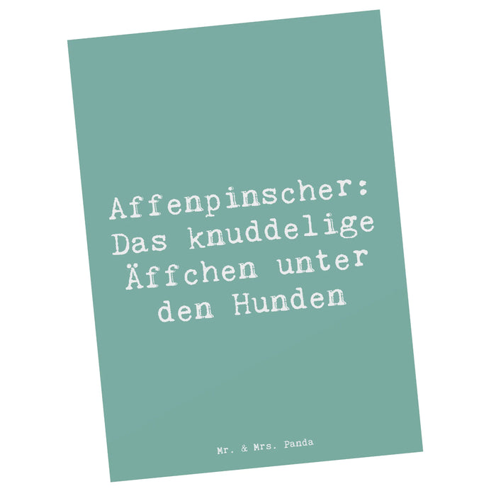 Postkarte Spruch Affenpinscher Äffchen