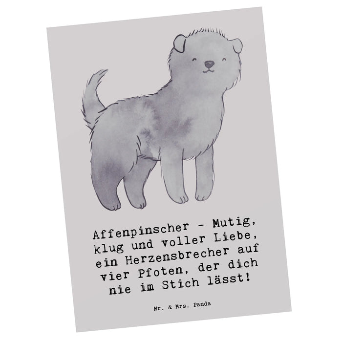 Postkarte Affenpinscher Liebe