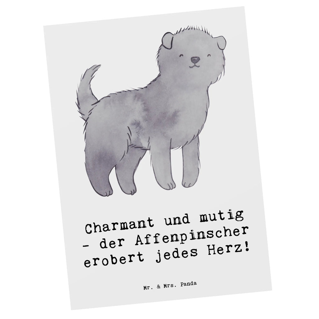 Postcard Charmant und mutig - der Affenpinscher erobert jedes Herz! Einladungskarten Geburtstag, Ansichtskarten, Ansichtskarte, Postkarte, Geschenkkarte, Einladungskarte, Grußkarte, Karte, Geburtstagskarte, Einladung, Einladung Geburtstag, Dankeskarte, Hund, Hunderasse, Rassehund, Hundebesitzer, Geschenk, Tierfreund, Schenken, Welpe