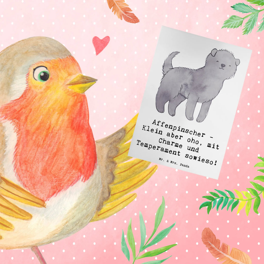 Greetings card Affenpinscher - Klein aber oho, mit Charme und Temperament sowieso! Ansichtskarten, Karte, Hochzeitskarte, Einladungskarte, Klappkarte, Glückwunschkarte, Grußkarte, Geburtstagskarte, Hund, Hunderasse, Rassehund, Hundebesitzer, Geschenk, Tierfreund, Schenken, Welpe