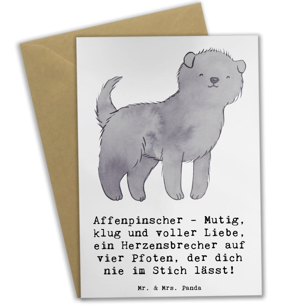 Grußkarte Affenpinscher Liebe Glückwunschkarte, Hochzeitskarte, Geburtstagskarte, Grußkarte, Karte, Ansichtskarten, Einladungskarte, Klappkarte, Hund, Hunderasse, Rassehund, Hundebesitzer, Geschenk, Tierfreund, Schenken, Welpe