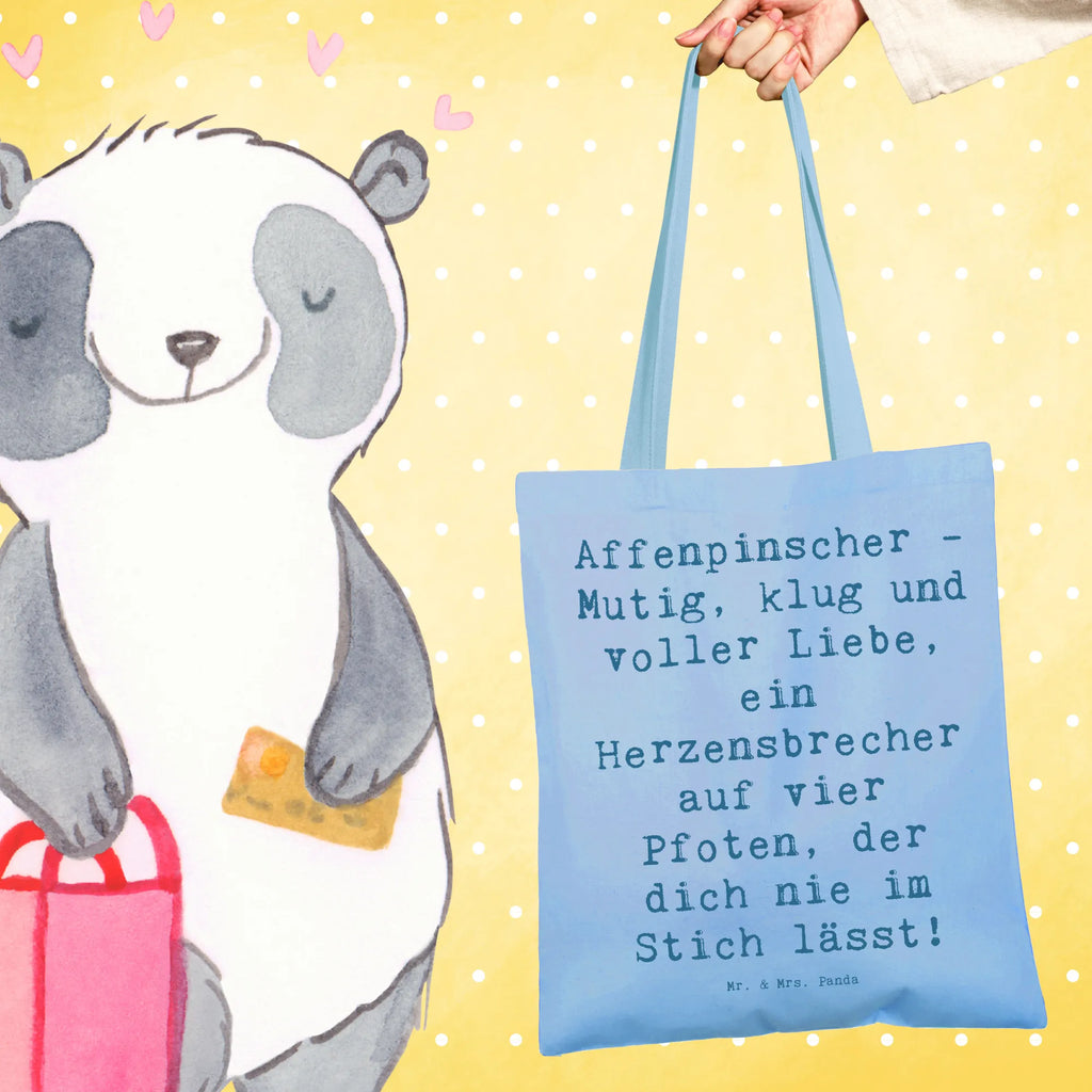 Tote bag Saying Affenpinscher - Mutig, klug und voller Liebe, ein Herzensbrecher auf vier Pfoten, der dich nie im Stich lässt! Jutebeutel, Einkaufstasche, Tragetasche, Badetasche, Schultertasche, Shopper, Stoffbeutel, Umhängetasche, Laptoptasche, Strandtasche, Stofftasche, Einkaufstüte, Beutel, Tasche, Jutetasche, Beuteltasche, Hund, Hunderasse, Rassehund, Hundebesitzer, Geschenk, Tierfreund, Schenken, Welpe