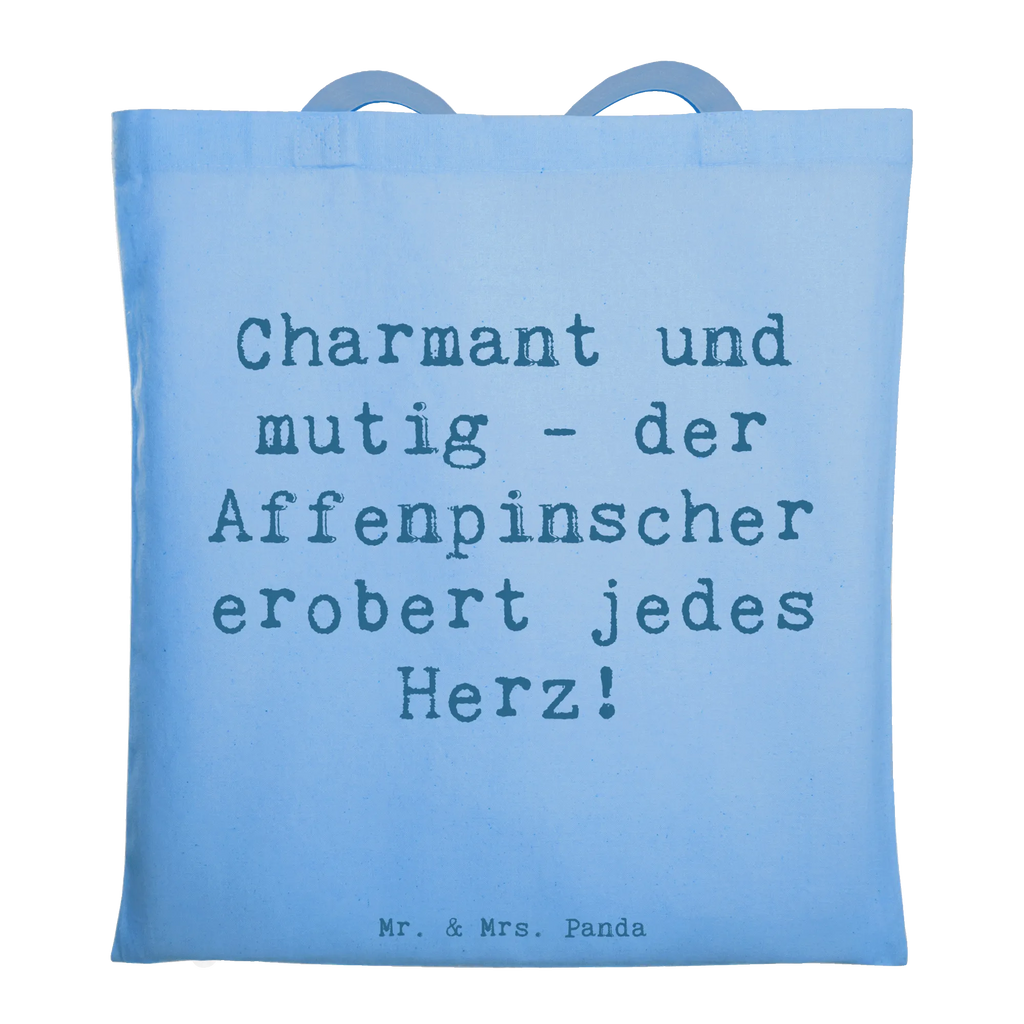 Tote bag Saying Charmant und mutig - der Affenpinscher erobert jedes Herz! Umhängetasche, Beuteltasche, Beutel, Shopper, Einkaufstasche, Badetasche, Strandtasche, Tragetasche, Laptoptasche, Jutetasche, Jutebeutel, Tasche, Stofftasche, Einkaufstüte, Schultertasche, Stoffbeutel, Hund, Hunderasse, Rassehund, Hundebesitzer, Geschenk, Tierfreund, Schenken, Welpe