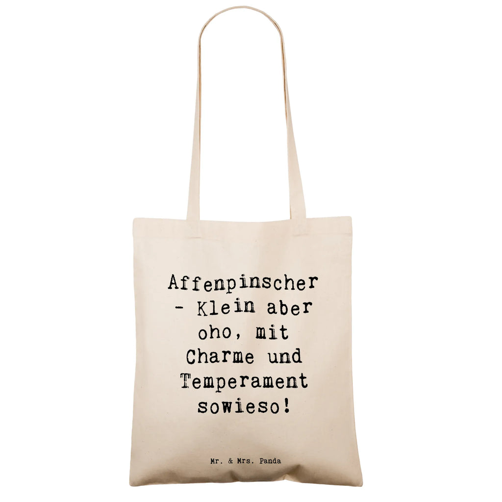 Tote bag Saying Affenpinscher - Klein aber oho, mit Charme und Temperament sowieso! Jutebeutel, Stofftasche, Einkaufstüte, Umhängetasche, Beutel, Tasche, Einkaufstasche, Shopper, Jutetasche, Stoffbeutel, Beuteltasche, Tragetasche, Badetasche, Schultertasche, Laptoptasche, Strandtasche, Hund, Hunderasse, Rassehund, Hundebesitzer, Geschenk, Tierfreund, Schenken, Welpe